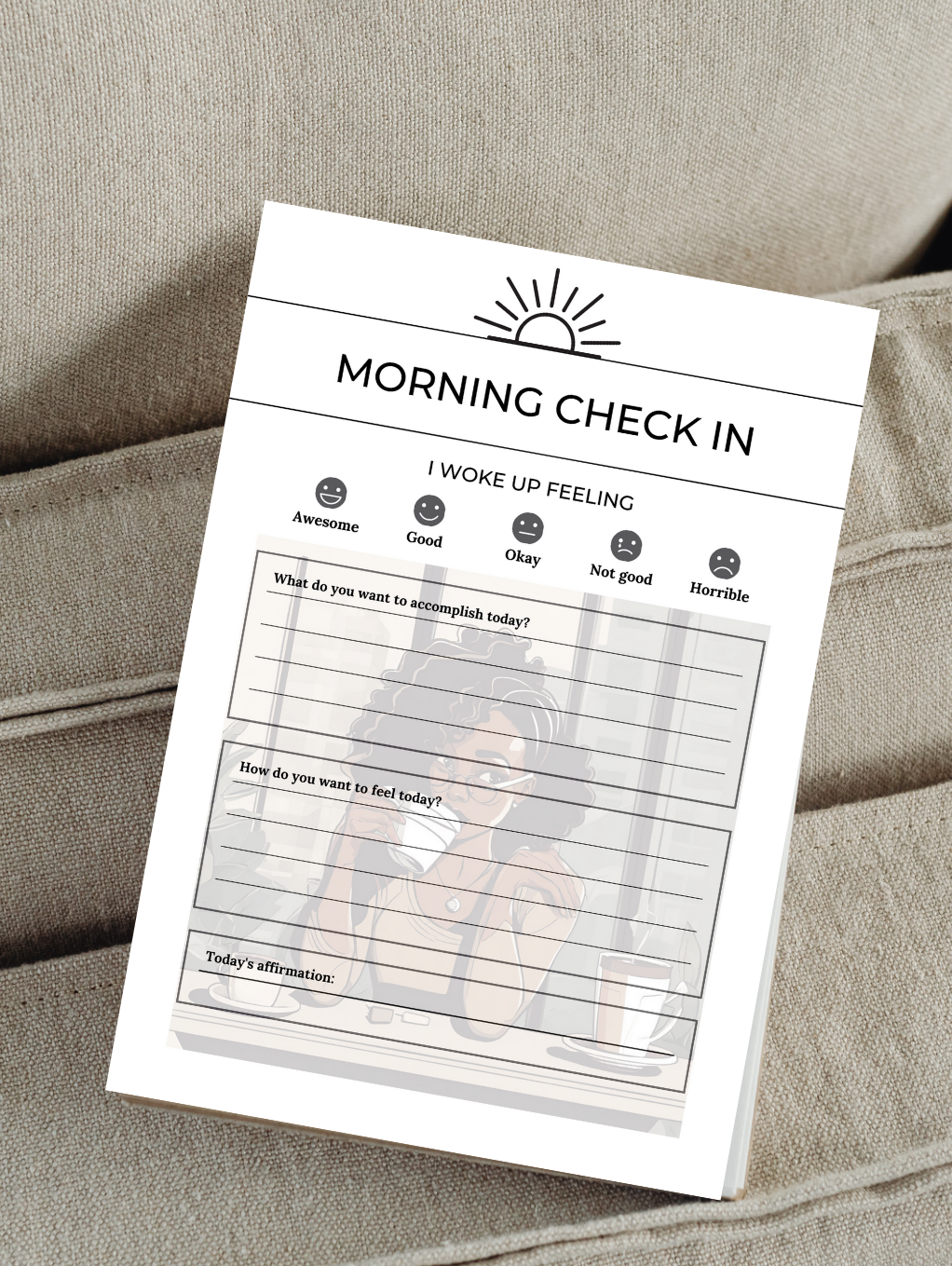 Morning Check In Notepad