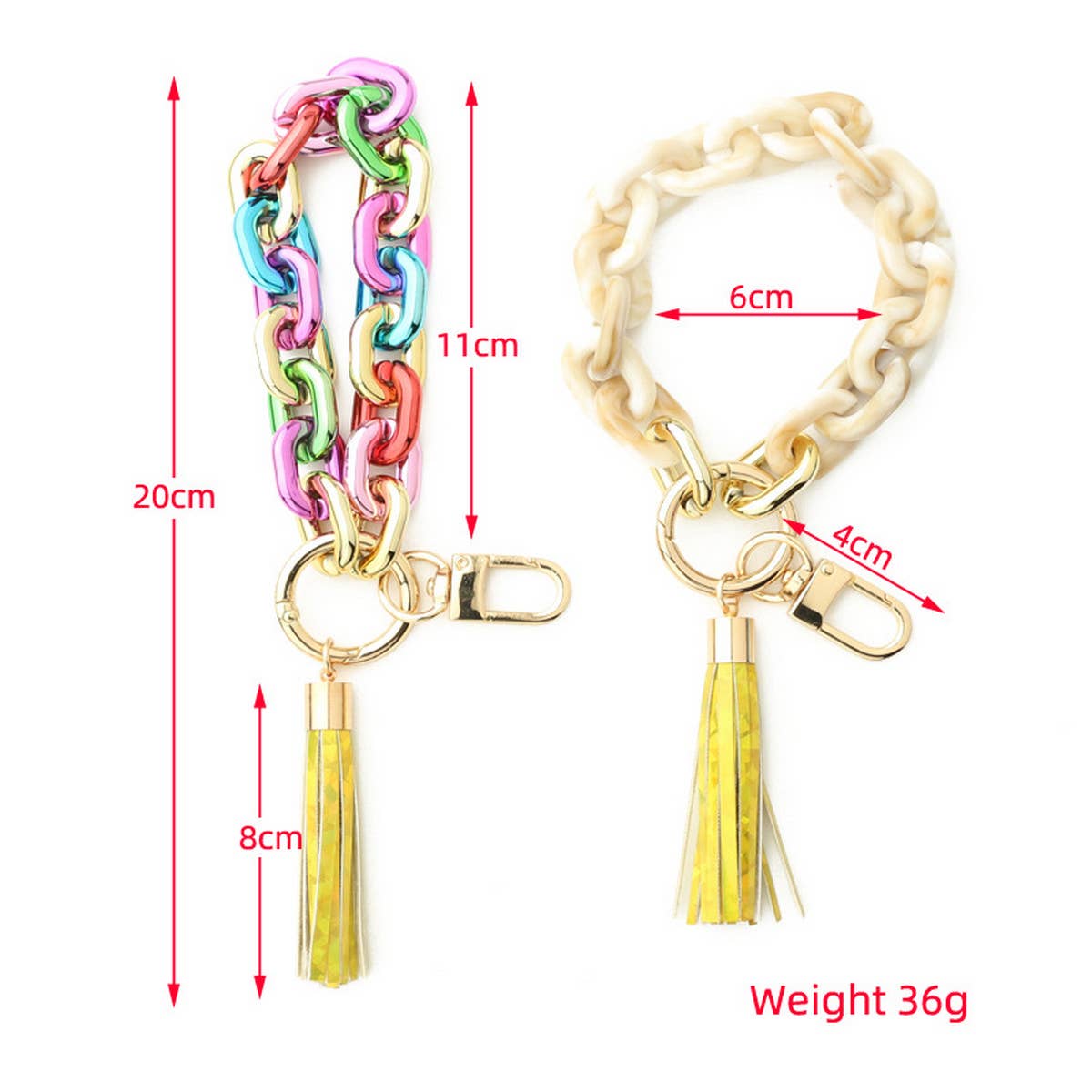 COLORFUL BRACELET BRIGHT COLOR KEYCHAIN