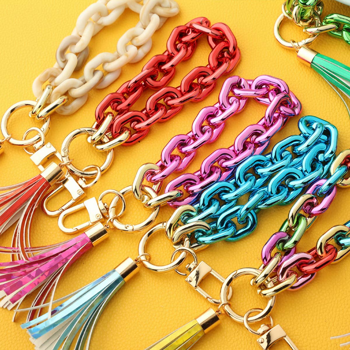 COLORFUL BRACELET BRIGHT COLOR KEYCHAIN